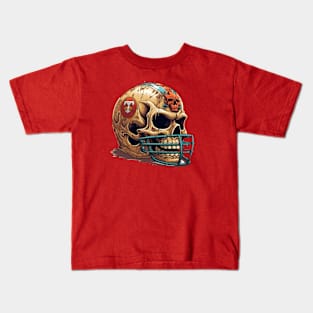 Skull with helmet Kids T-Shirt